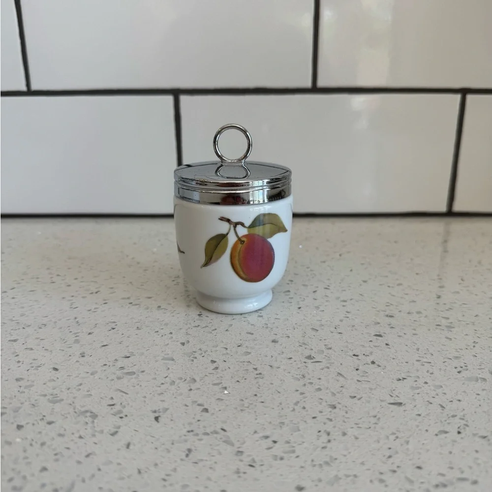 Royal Worcester King Size Egg Coddler with Fruit Motif
